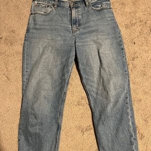 Abercrombie high rise ankle mom jean